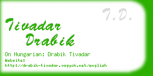 tivadar drabik business card